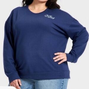 Ava & Viv, Blue Crew Neck Sweater,New XXL